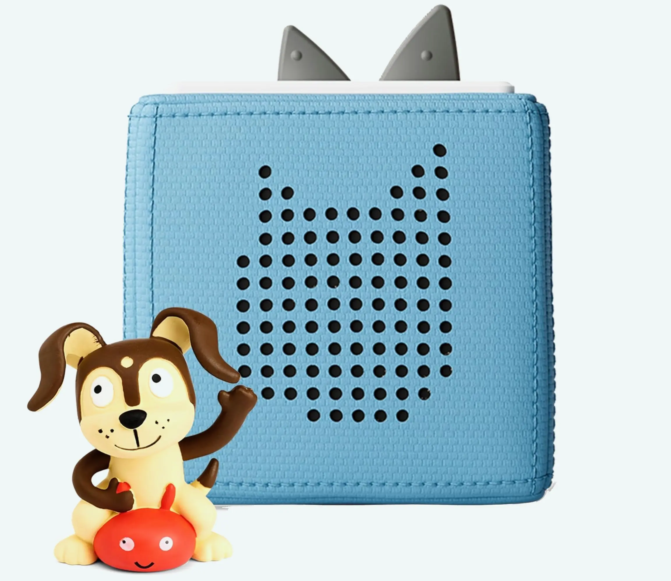 Toniebox 1 Audio Player Starter Set with Playtime Puppy - Listen, Learn, and Play with One Huggable Little Box - Light Blue